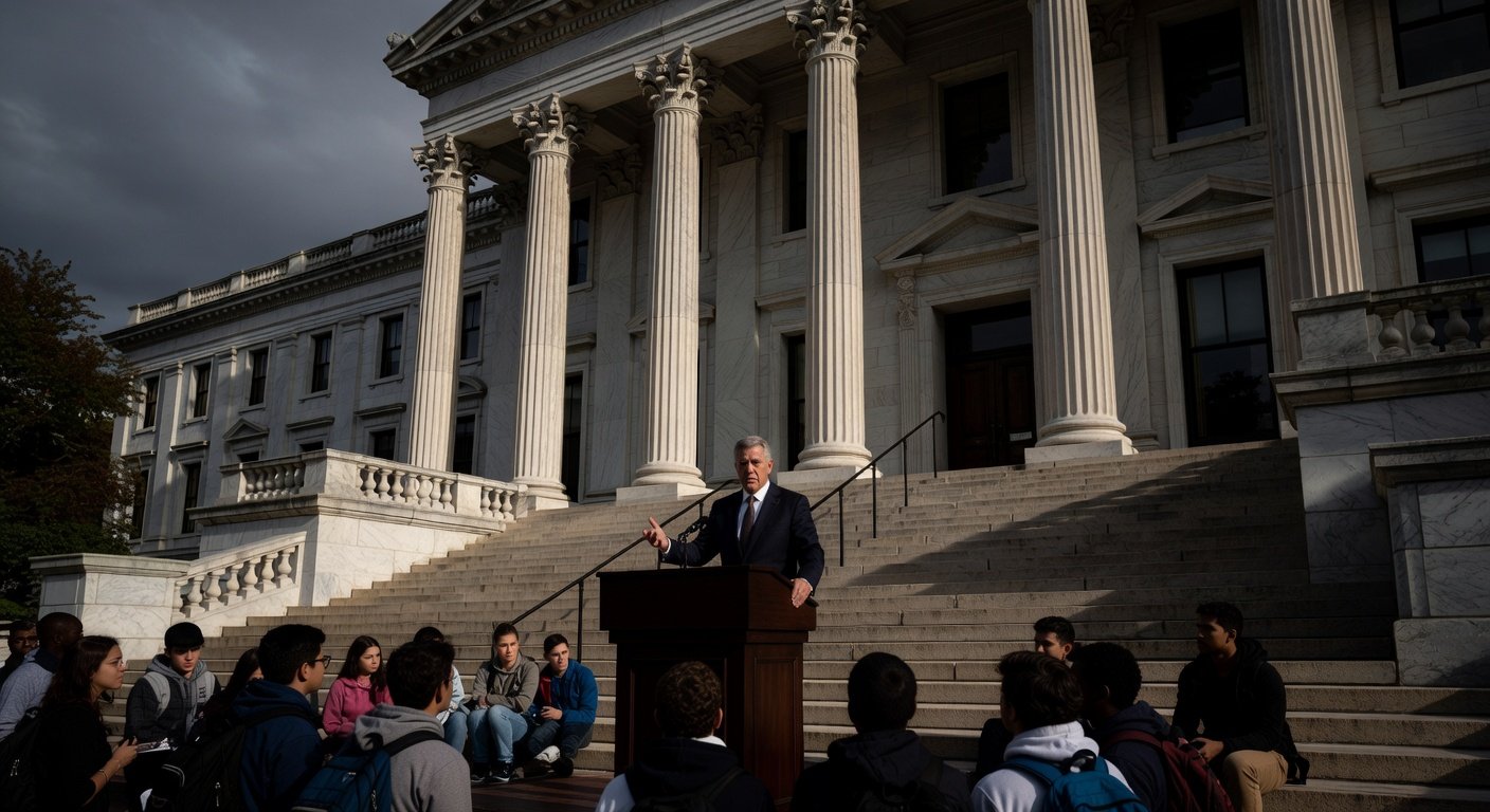 University campus building with classical architecture